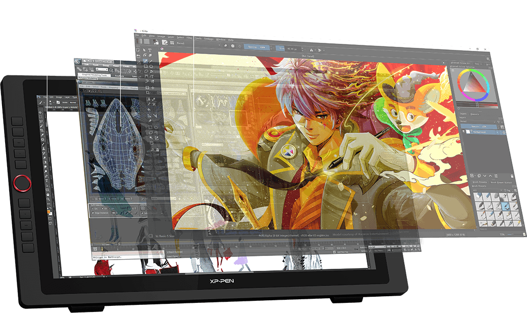  XPPen Artist 22R Pro comes with a large 22inch display and features 1920 x 1080 resolution