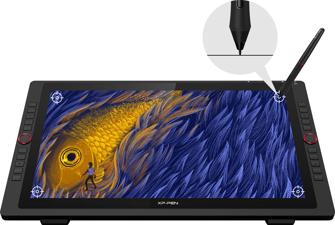  XPPen Artist 22R Pro Graphic Pen Display lets you draw with a more precise cursor positioning even at the four corners