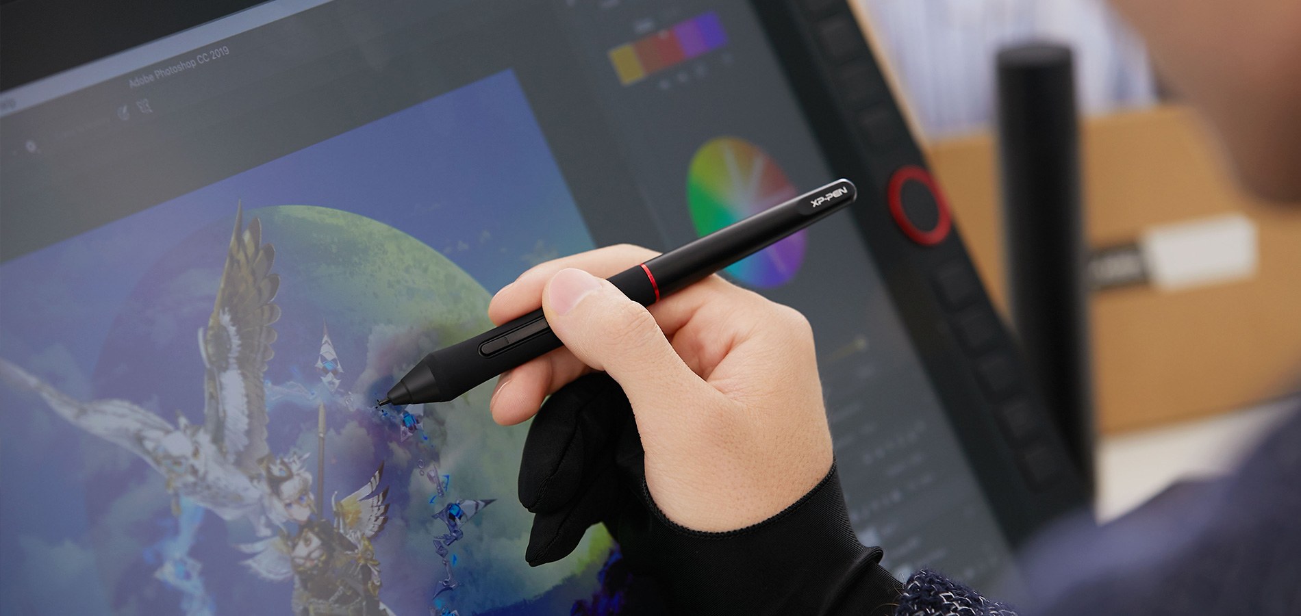 digital writing , drawing and painting on XPPen Artist 22R Pro Graphic Pen Display