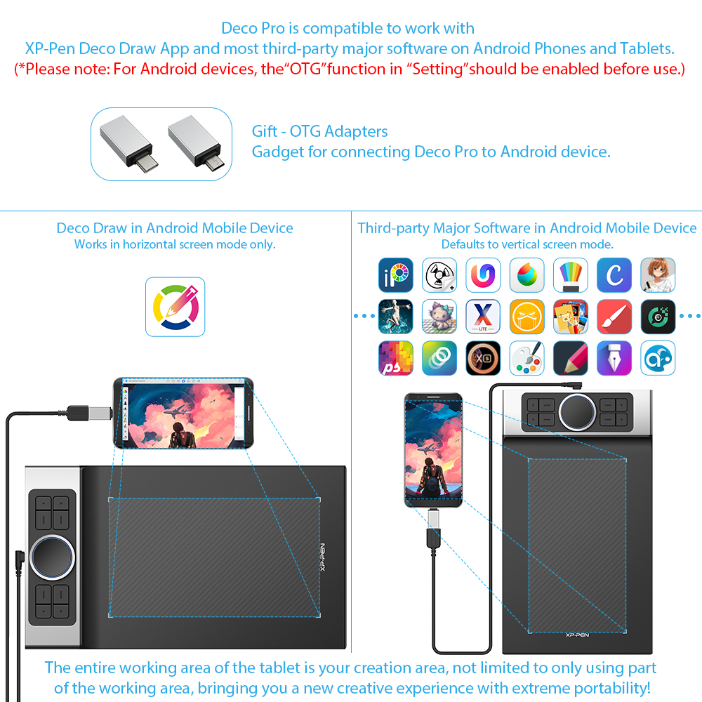 Bảng vẽ điện tử chuyên nghiệp Deco Pro S / M | XP-Pen VN Official Store